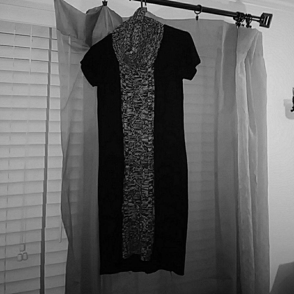 Fitted Short Sleeve Sweater Dress